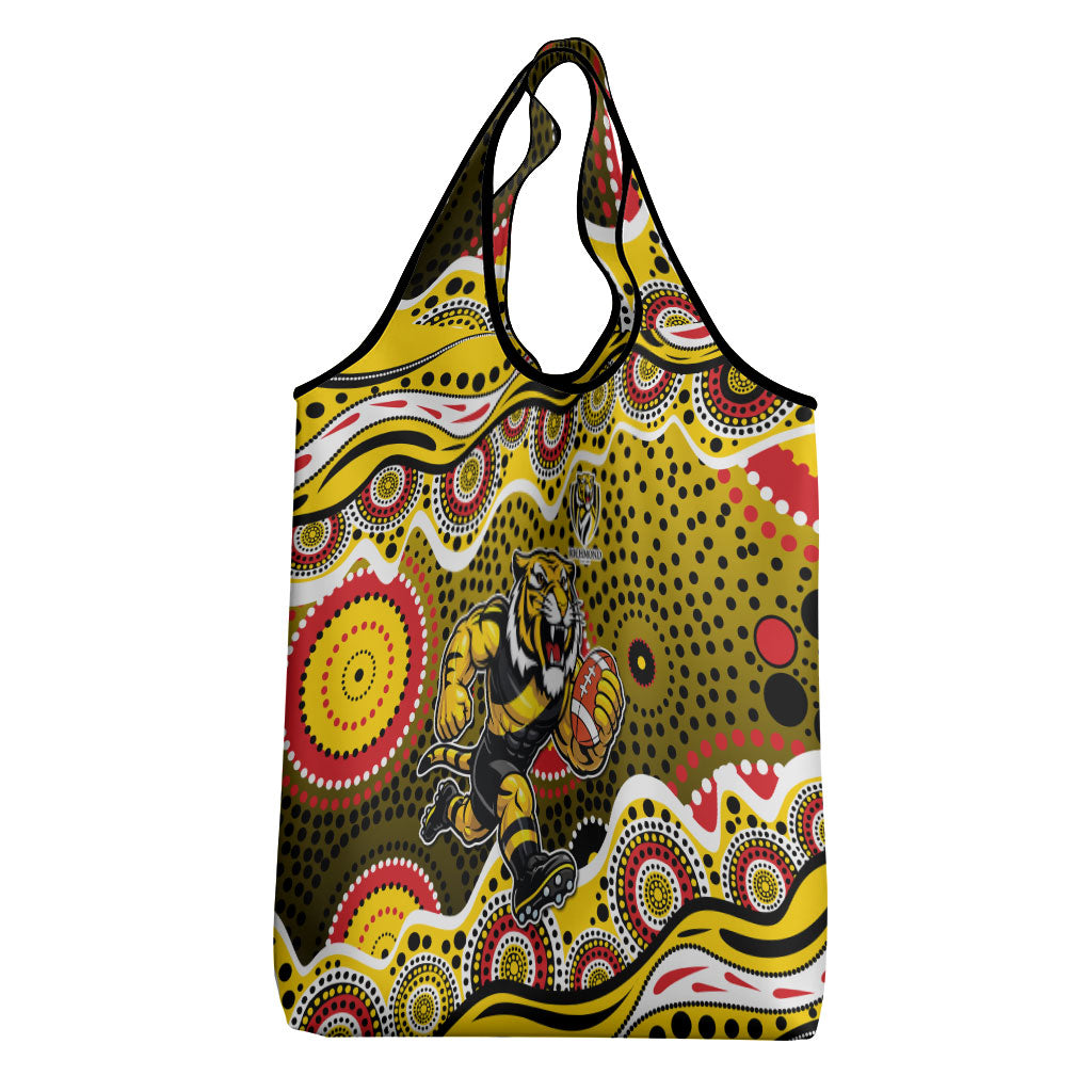 Richmond Tigers Grocery Bag Aboriginal Dot Pattern - Football Mascot Heritage Pride