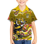 Richmond Tigers Hawaiian Shirt Aboriginal Dot Pattern - Football Mascot Heritage Pride