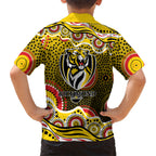 Richmond Tigers Hawaiian Shirt Aboriginal Dot Pattern - Football Mascot Heritage Pride