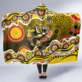 Richmond Tigers Hooded Blanket Aboriginal Dot Pattern - Football Mascot Heritage Pride