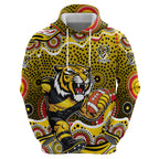 Richmond Tigers Hoodie Aboriginal Dot Pattern - Football Mascot Heritage Pride