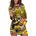 Richmond Tigers Hoodie Dress Aboriginal Dot Pattern - Football Mascot Heritage Pride