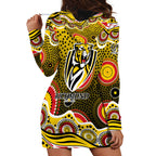 Richmond Tigers Hoodie Dress Aboriginal Dot Pattern - Football Mascot Heritage Pride