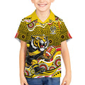 Richmond Tigers Kid Hawaiian Shirt Aboriginal Dot Pattern - Football Mascot Heritage Pride
