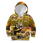 Richmond Tigers Kid Hoodie Aboriginal Dot Pattern - Football Mascot Heritage Pride