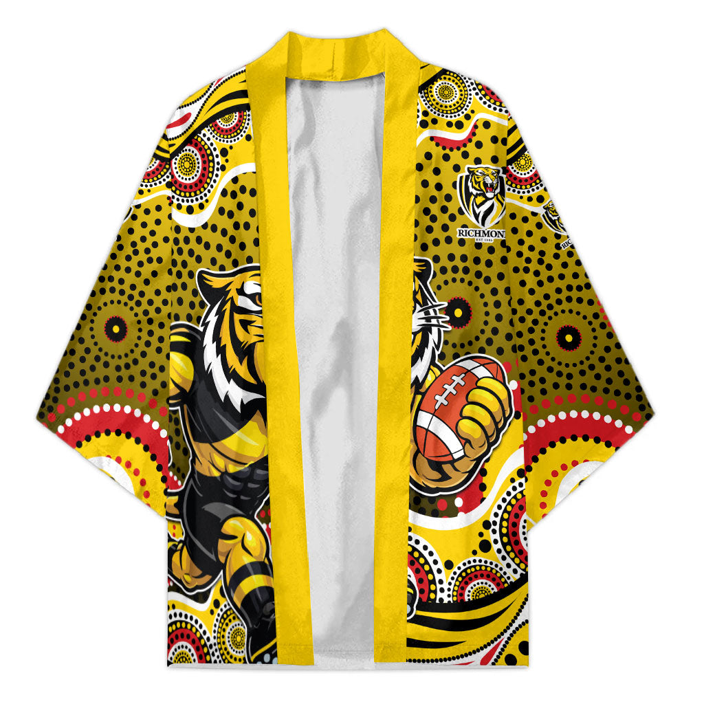 Richmond Tigers Kimono Aboriginal Dot Pattern - Football Mascot Heritage Pride