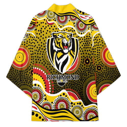 Richmond Tigers Kimono Aboriginal Dot Pattern - Football Mascot Heritage Pride