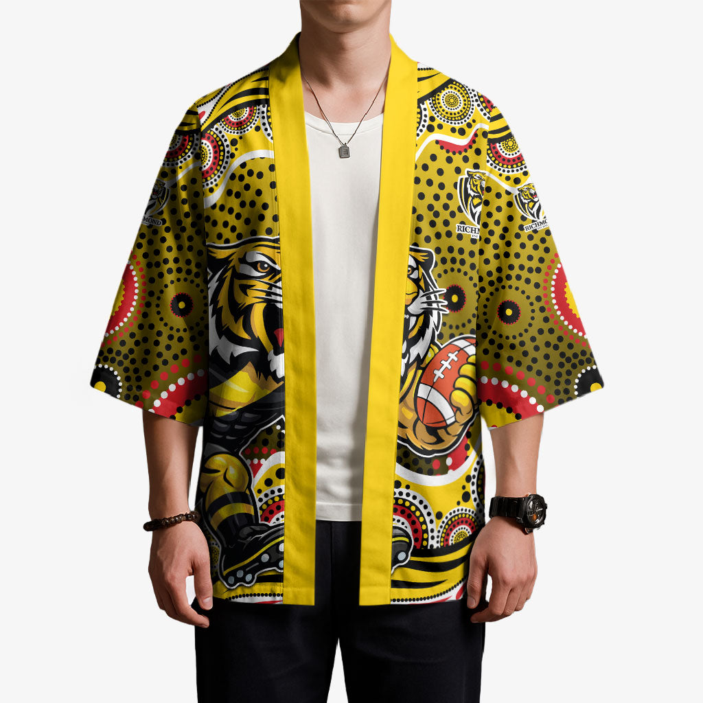 Richmond Tigers Kimono Aboriginal Dot Pattern - Football Mascot Heritage Pride