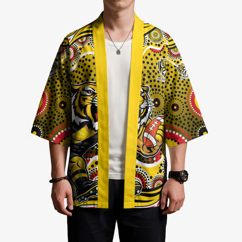 Richmond Tigers Kimono Aboriginal Dot Pattern - Football Mascot Heritage Pride