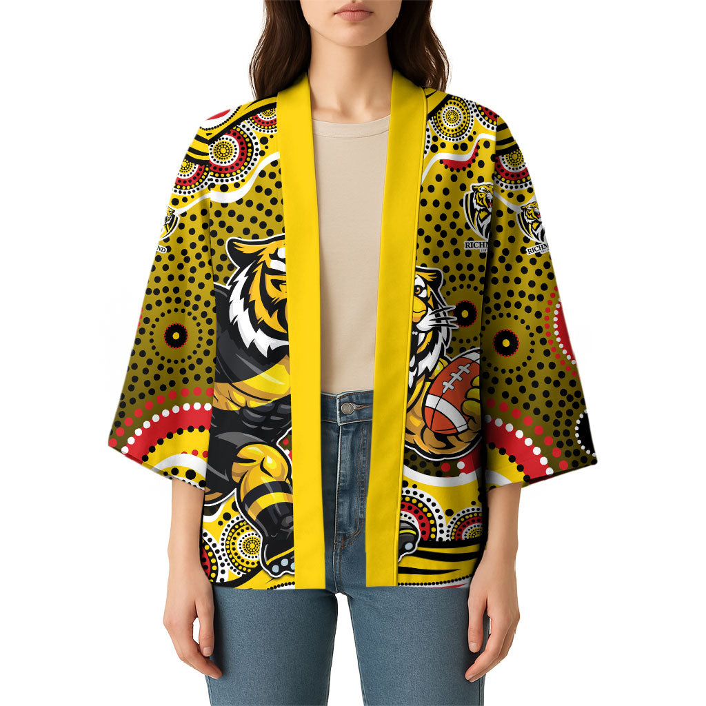 Richmond Tigers Kimono Aboriginal Dot Pattern - Football Mascot Heritage Pride