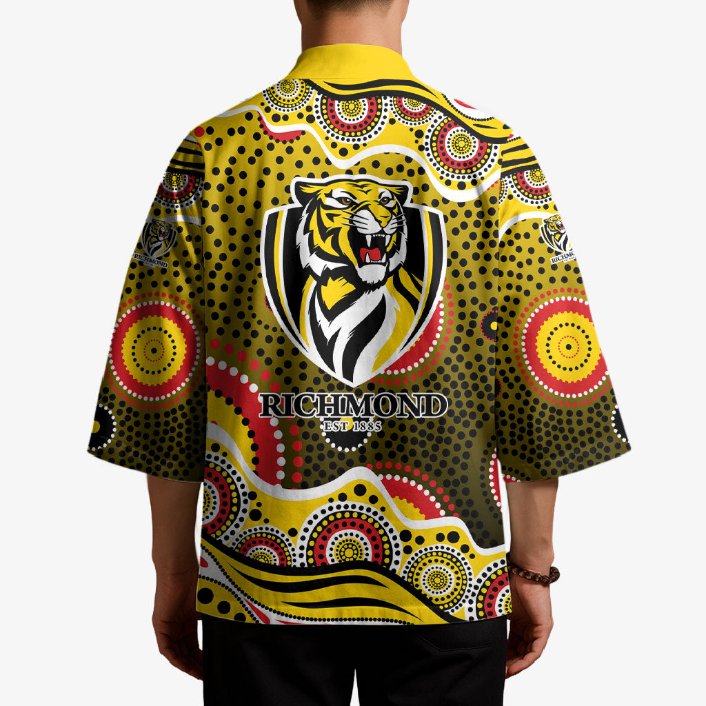 Richmond Tigers Kimono Aboriginal Dot Pattern - Football Mascot Heritage Pride