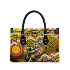 Richmond Tigers Leather Bag Aboriginal Dot Pattern - Football Mascot Heritage Pride