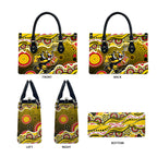 Richmond Tigers Leather Bag Aboriginal Dot Pattern - Football Mascot Heritage Pride