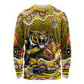 Richmond Tigers Long Sleeve Shirt Aboriginal Dot Pattern - Football Mascot Heritage Pride