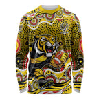 Richmond Tigers Long Sleeve Shirt Aboriginal Dot Pattern - Football Mascot Heritage Pride