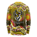 Richmond Tigers Long Sleeve Shirt Aboriginal Dot Pattern - Football Mascot Heritage Pride