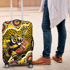 Richmond Tigers Luggage Cover Aboriginal Dot Pattern - Football Mascot Heritage Pride