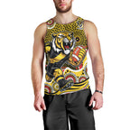 Richmond Tigers Men Tank Top Aboriginal Dot Pattern - Football Mascot Heritage Pride