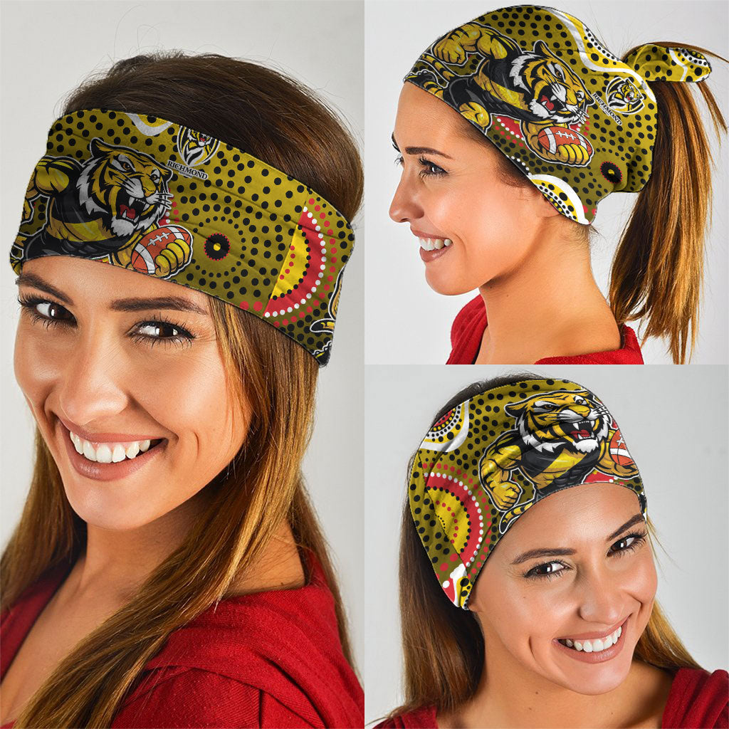 Richmond Tigers Neck Gaiter Aboriginal Dot Pattern - Football Mascot Heritage Pride