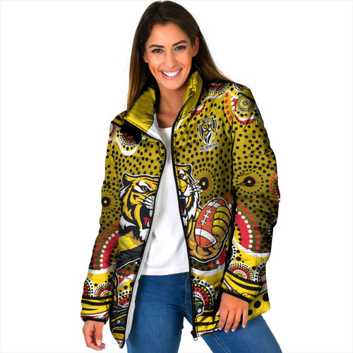 Richmond Tigers Padded Jacket Aboriginal Dot Pattern - Football Mascot Heritage Pride