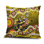 Richmond Tigers Pillow Cover Aboriginal Dot Pattern - Football Mascot Heritage Pride