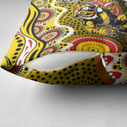 Richmond Tigers Pillow Cover Aboriginal Dot Pattern - Football Mascot Heritage Pride