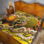 Richmond Tigers Quilt Aboriginal Dot Pattern - Football Mascot Heritage Pride