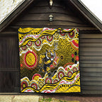 Richmond Tigers Quilt Aboriginal Dot Pattern - Football Mascot Heritage Pride