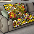 Richmond Tigers Quilt Aboriginal Dot Pattern - Football Mascot Heritage Pride