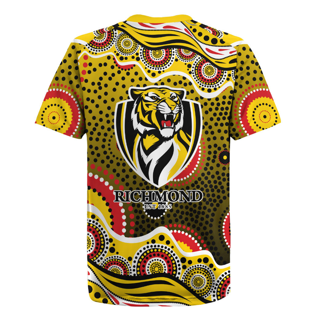 Richmond Tigers Rugby Jersey Aboriginal Dot Pattern - Football Mascot Heritage Pride