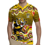 Richmond Tigers Rugby Jersey Aboriginal Dot Pattern - Football Mascot Heritage Pride