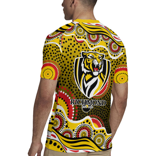 Richmond Tigers Rugby Jersey Aboriginal Dot Pattern - Football Mascot Heritage Pride