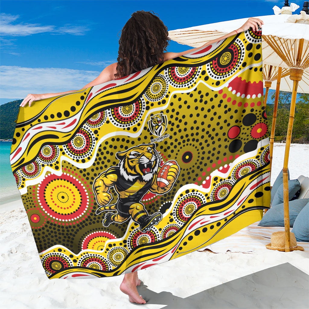 Richmond Tigers Sarong Aboriginal Dot Pattern - Football Mascot Heritage Pride