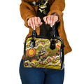 Richmond Tigers Shoulder Handbag Aboriginal Dot Pattern - Football Mascot Heritage Pride
