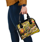 Richmond Tigers Shoulder Handbag Aboriginal Dot Pattern - Football Mascot Heritage Pride