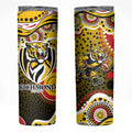 Richmond Tigers Skinny Tumbler Aboriginal Dot Pattern - Football Mascot Heritage Pride