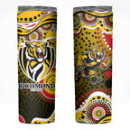 Richmond Tigers Skinny Tumbler Aboriginal Dot Pattern - Football Mascot Heritage Pride