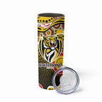 Richmond Tigers Skinny Tumbler Aboriginal Dot Pattern - Football Mascot Heritage Pride