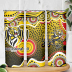 Richmond Tigers Skinny Tumbler Aboriginal Dot Pattern - Football Mascot Heritage Pride