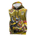 Richmond Tigers Sleeveless Hoodie Aboriginal Dot Pattern - Football Mascot Heritage Pride