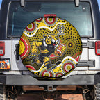 Richmond Tigers Spare Tire Cover Aboriginal Dot Pattern - Football Mascot Heritage Pride