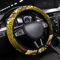 Richmond Tigers Steering Wheel Cover Aboriginal Dot Pattern - Football Mascot Heritage Pride
