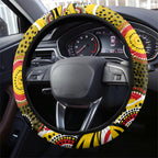Richmond Tigers Steering Wheel Cover Aboriginal Dot Pattern - Football Mascot Heritage Pride