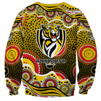 Richmond Tigers Sweatshirt Aboriginal Dot Pattern - Football Mascot Heritage Pride
