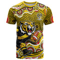 Richmond Tigers T Shirt Aboriginal Dot Pattern - Football Mascot Heritage Pride