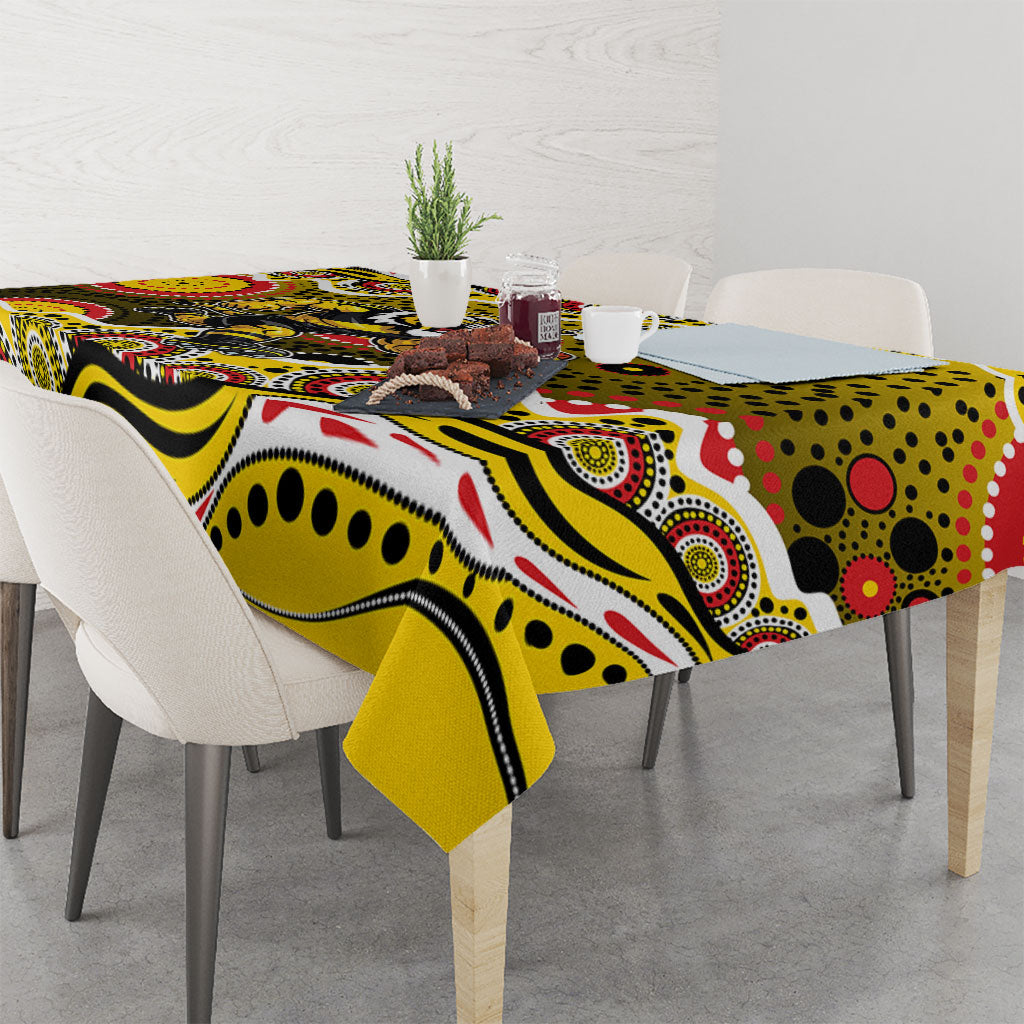 Richmond Tigers Tablecloth Aboriginal Dot Pattern - Football Mascot Heritage Pride