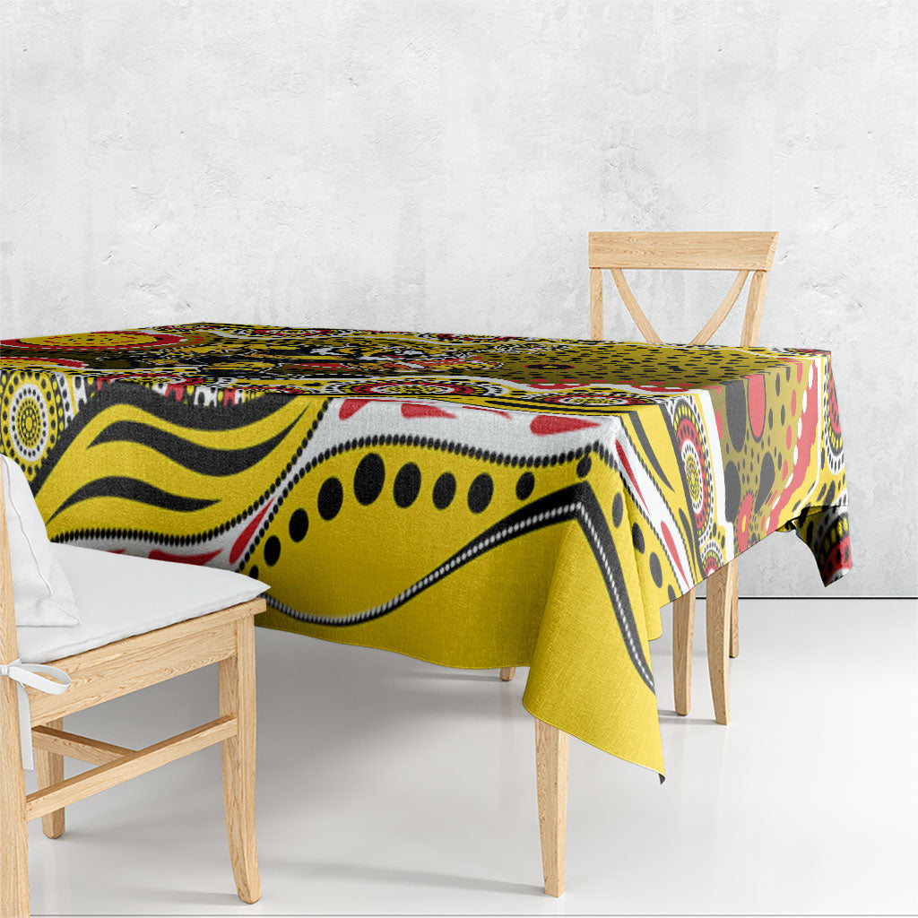 Richmond Tigers Tablecloth Aboriginal Dot Pattern - Football Mascot Heritage Pride
