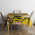 Richmond Tigers Tablecloth Aboriginal Dot Pattern - Football Mascot Heritage Pride