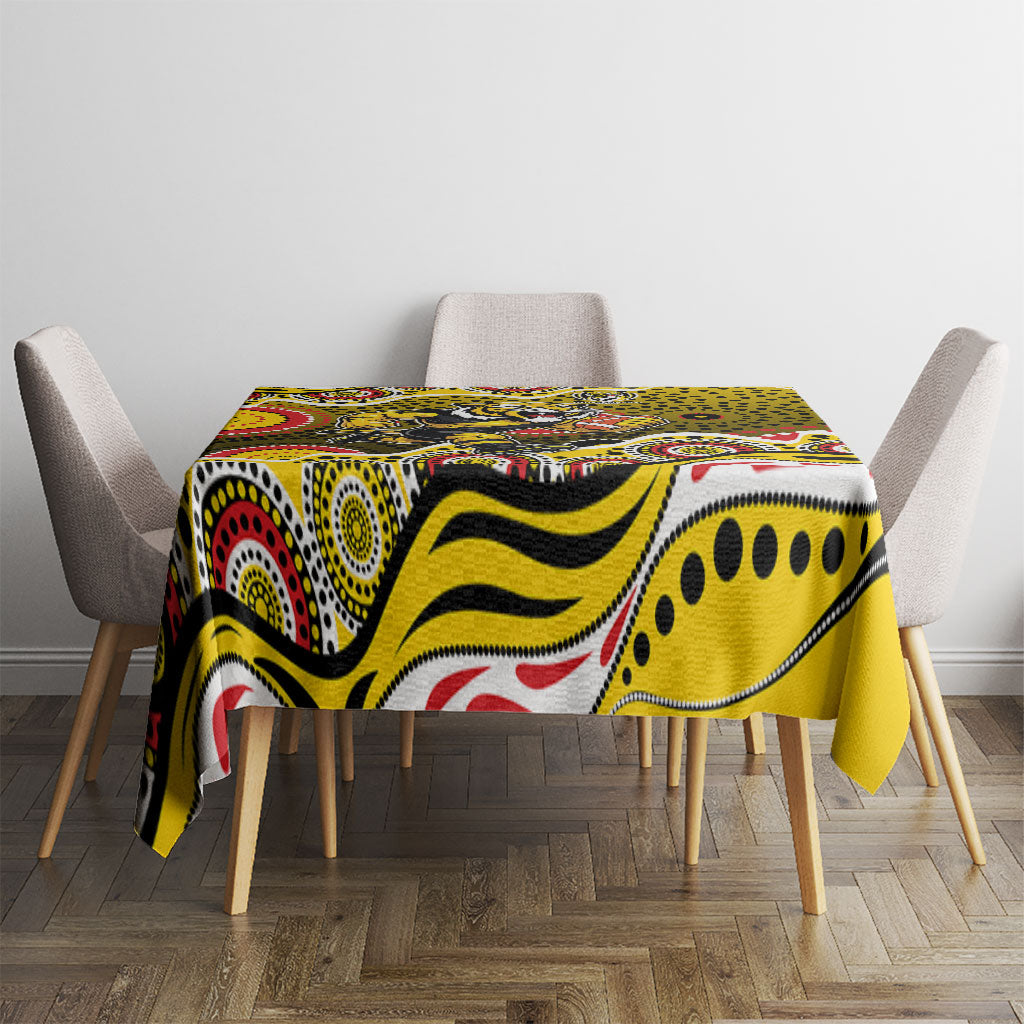 Richmond Tigers Tablecloth Aboriginal Dot Pattern - Football Mascot Heritage Pride