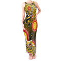 Richmond Tigers Tank Maxi Dress Aboriginal Dot Pattern - Football Mascot Heritage Pride